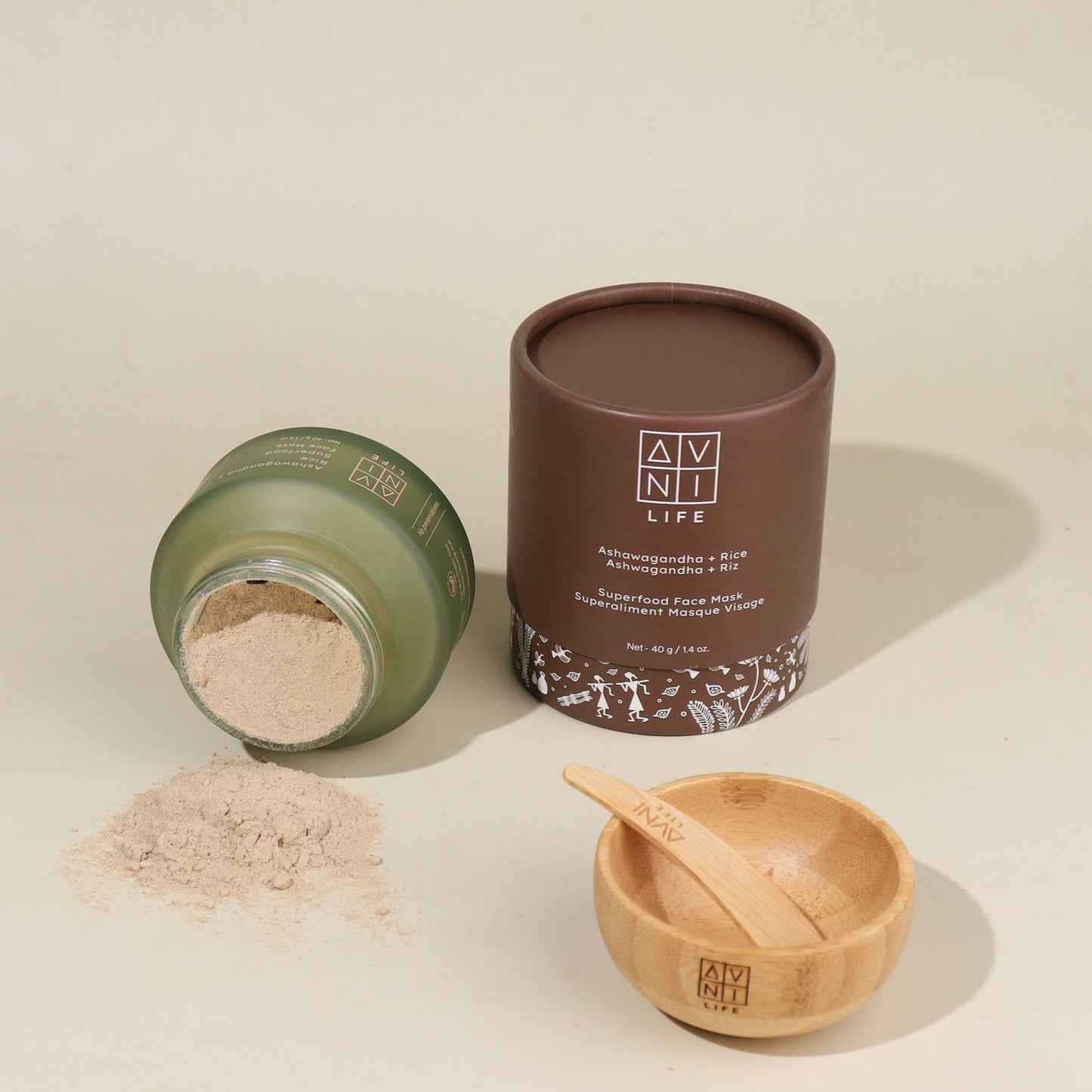 Ashwagandha + Rice Superfood Face Mask for Fine lines and Wrinkles